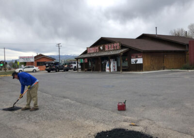 Maintaining establishment's parking lot