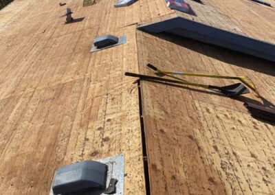 Shot before applying the roofing materials