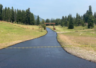 Newly applied asphalt