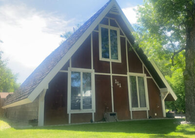 Close shot of house project