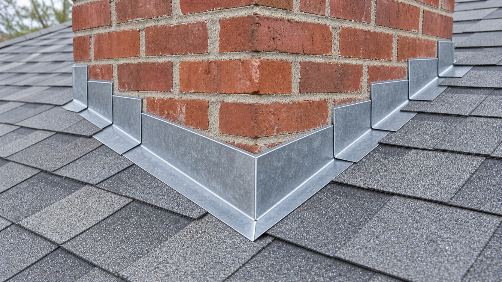After roof flashing repair