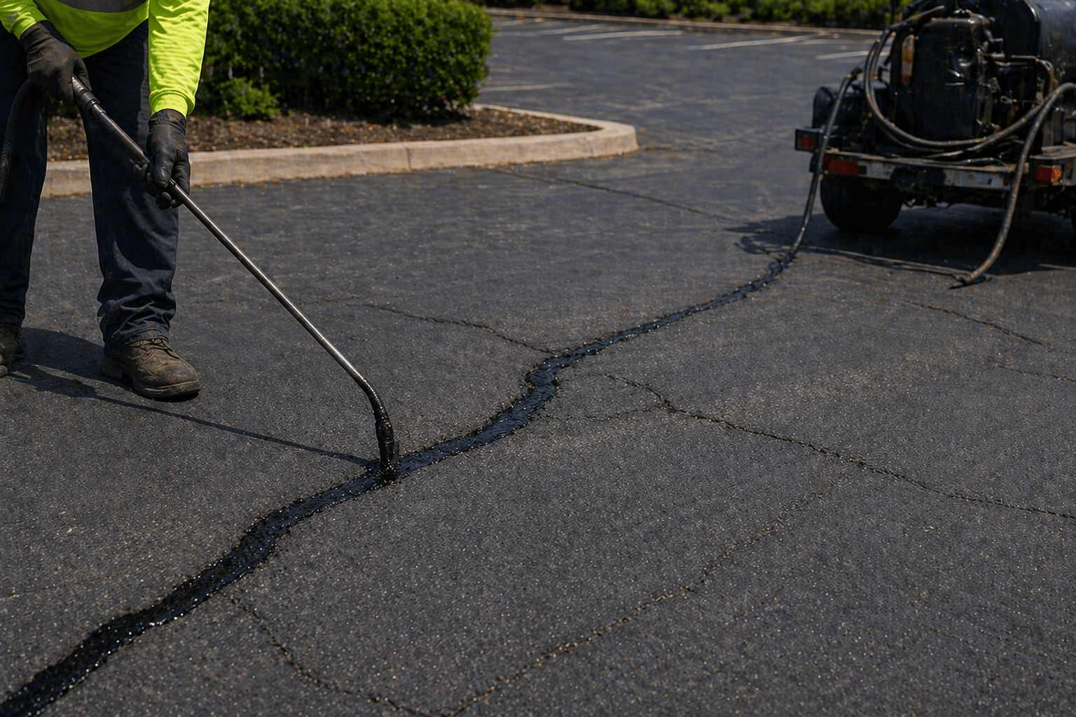 Ashpalt crack sealing