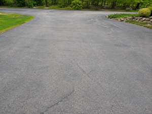 Before asphalt sealcoating