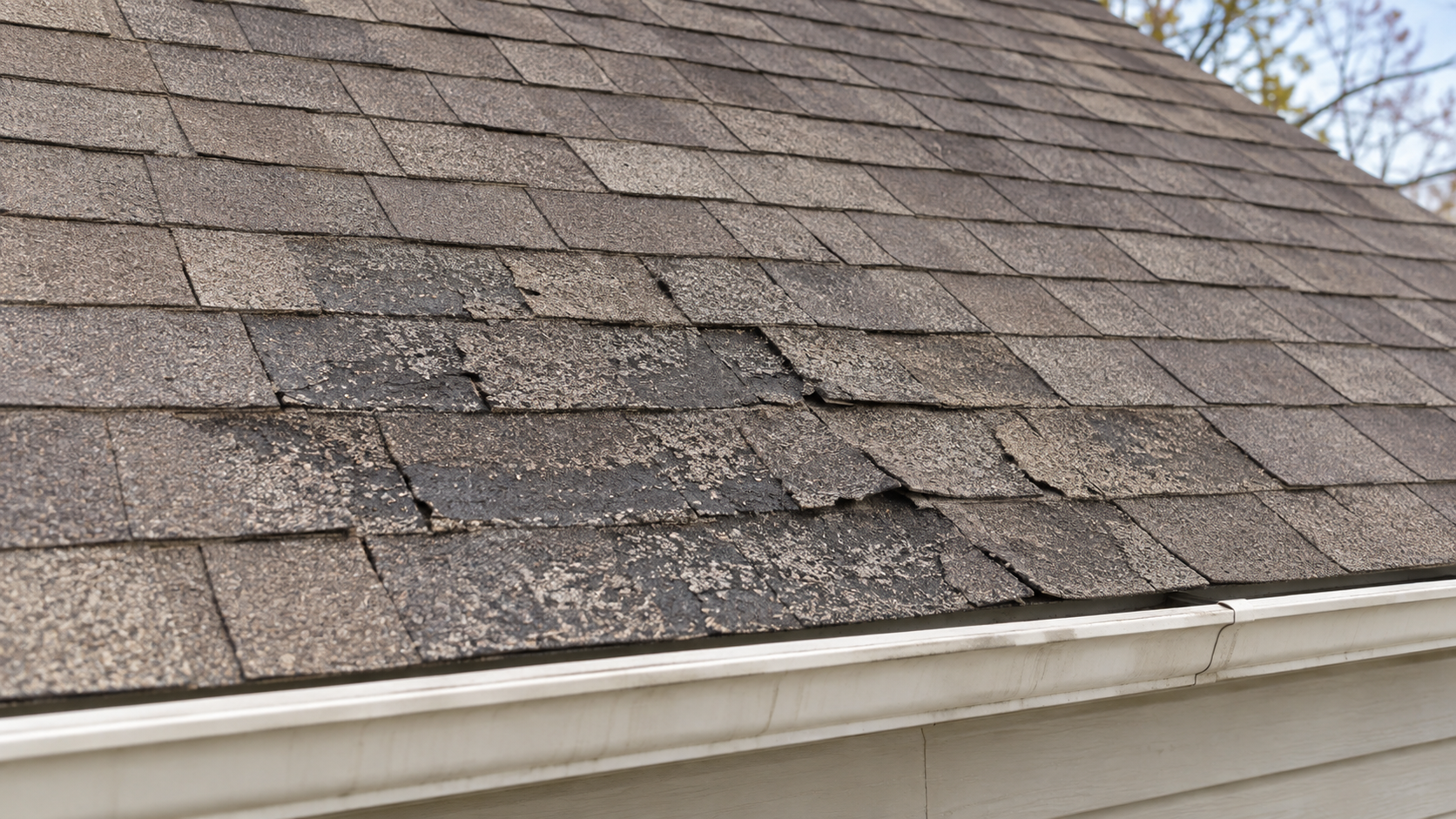 Before weathered roof repair