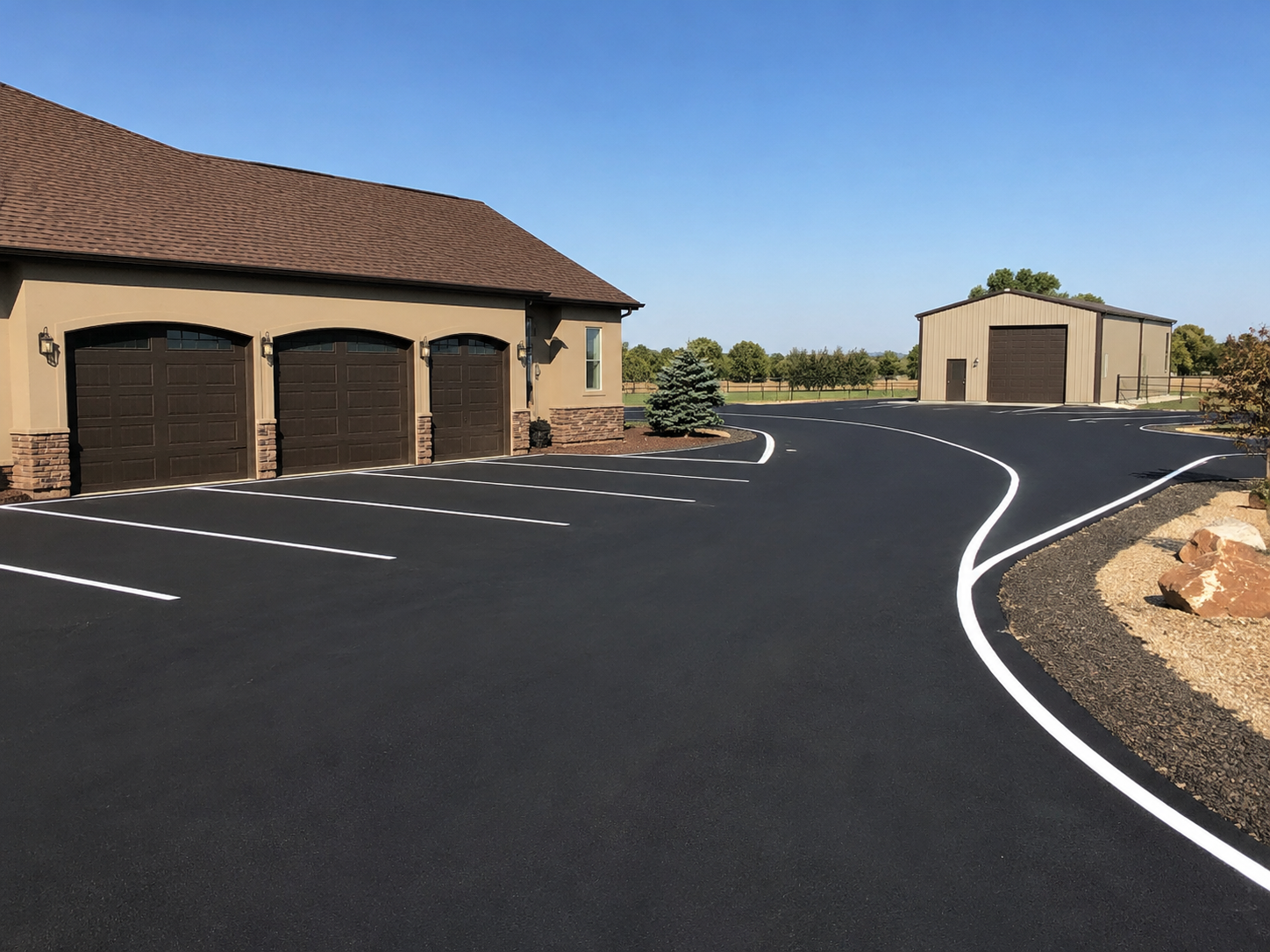 Residential driveway striping services in Montana