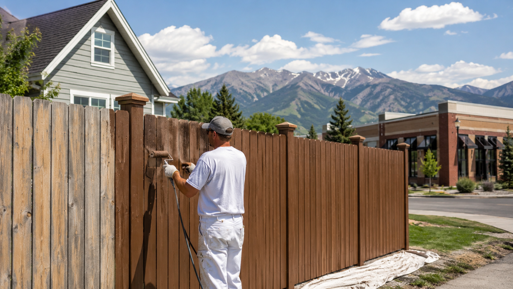 Residential and commercial fence painting