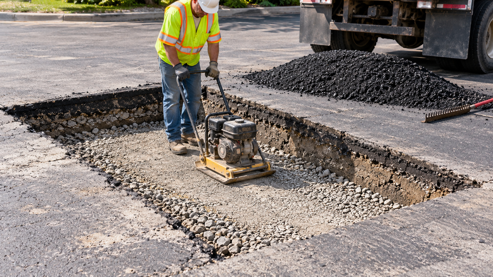 Full-depth asphalt patching