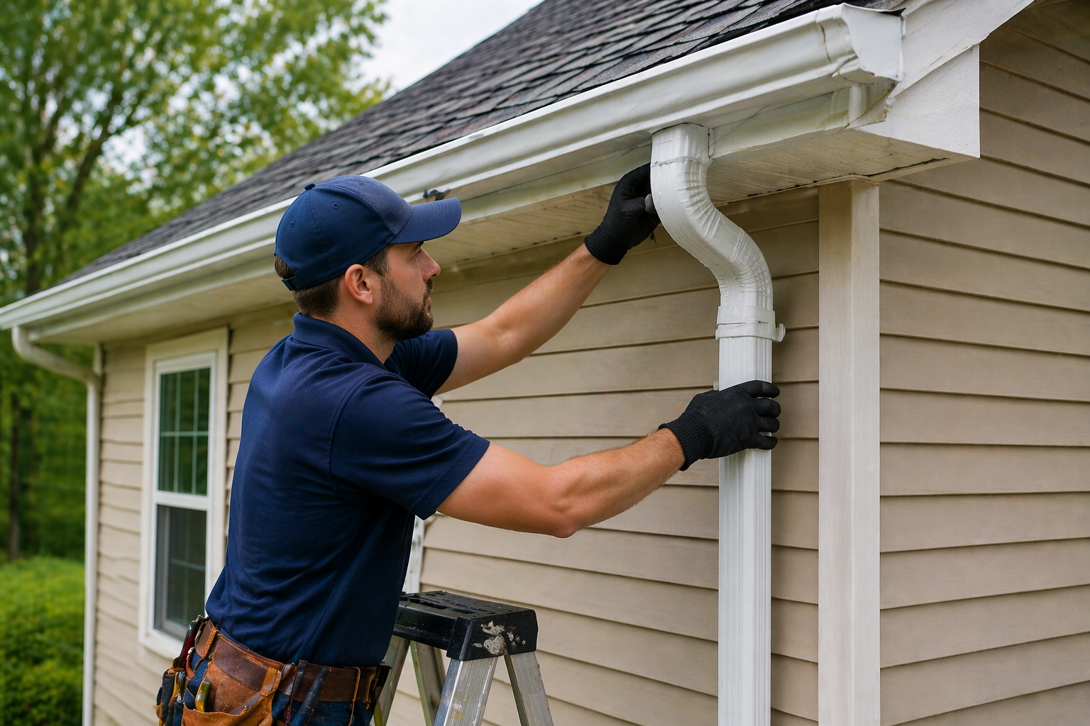 Gutter and downspout installation services
