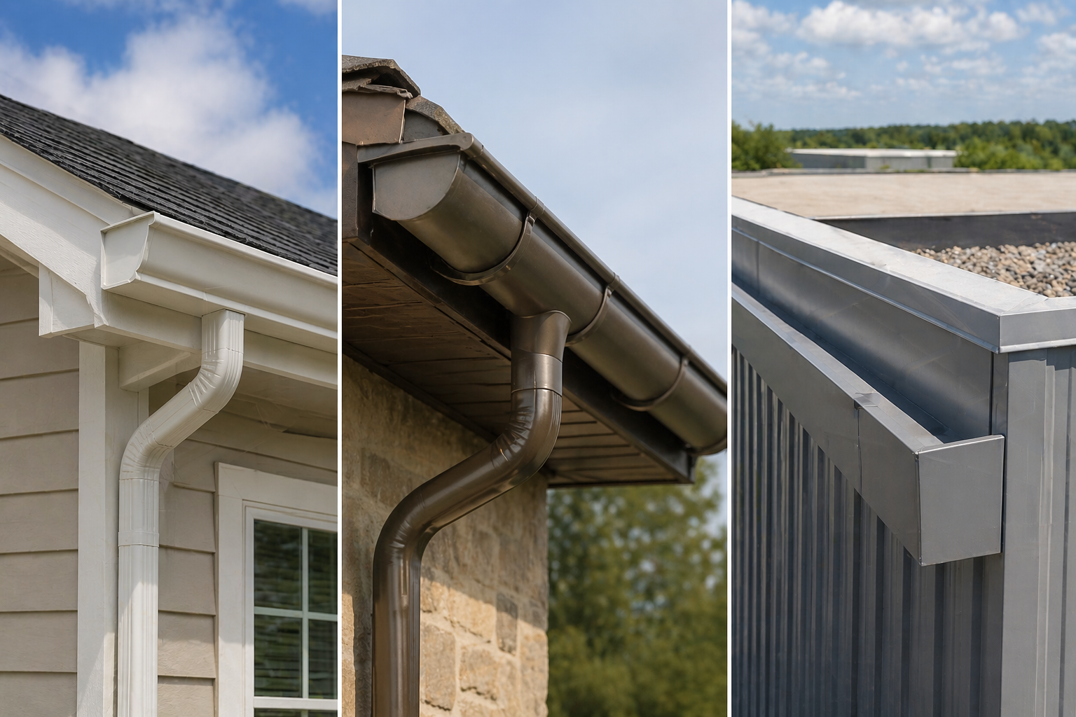 Different gutter styles