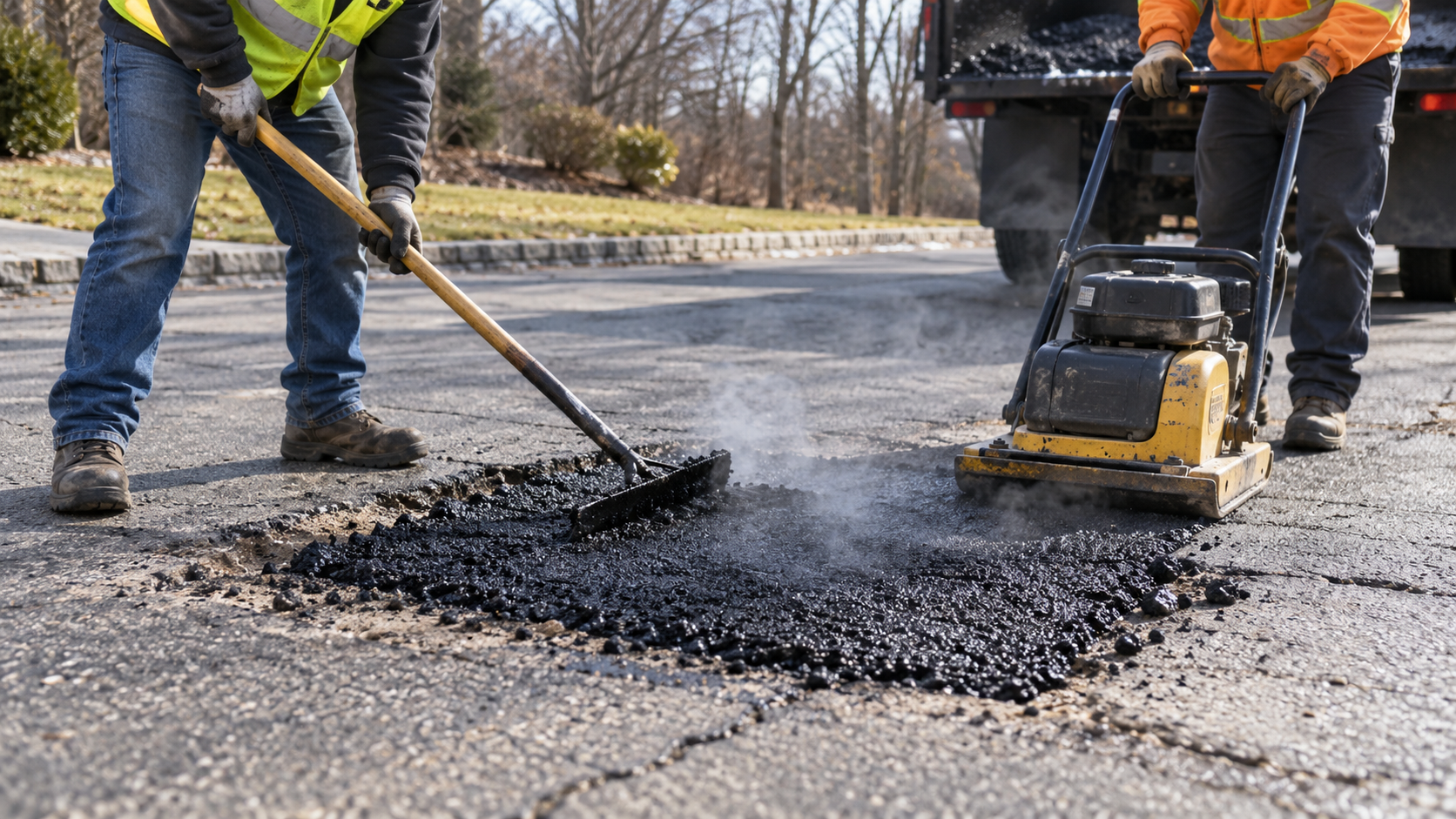 Hot mix asphalt repair