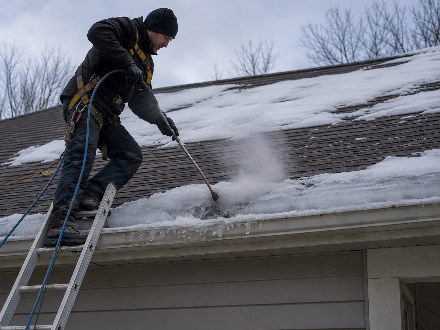 Ice dam mitigation for roof
