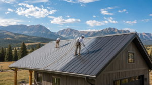 Metal roof painting in Montana