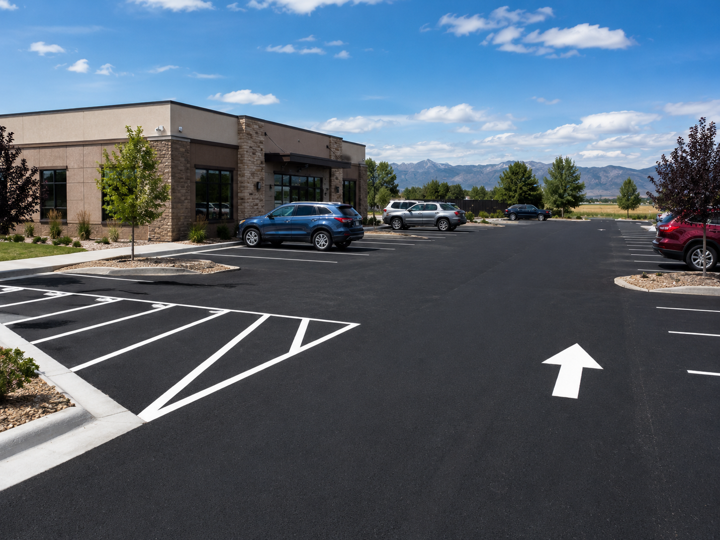 Parking lot striping services