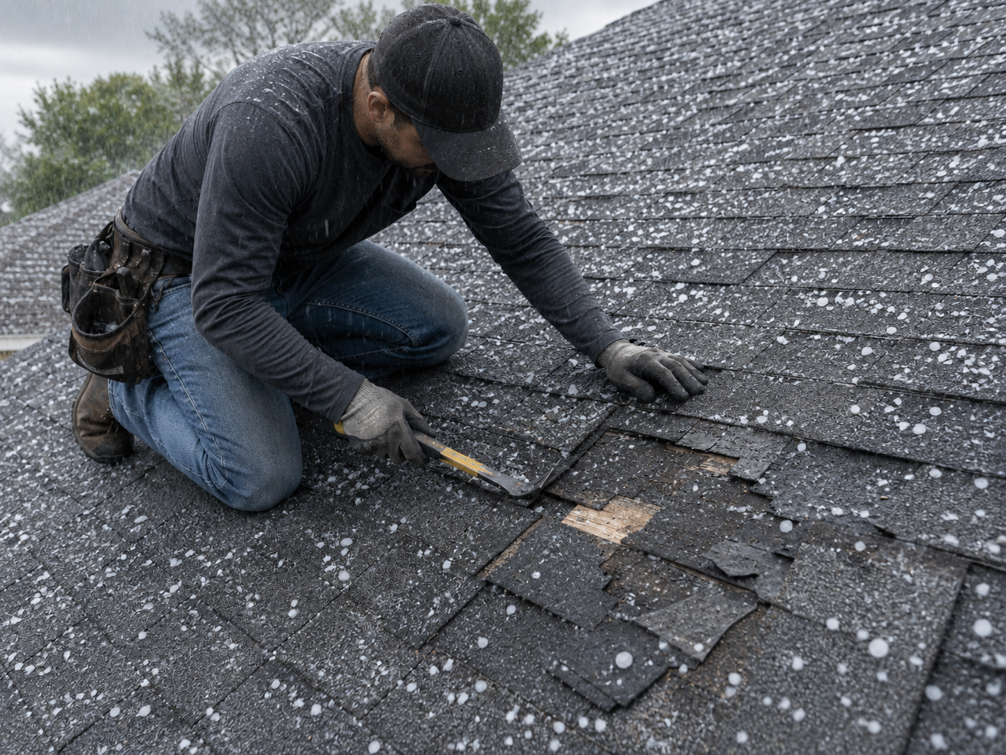 Roof hail damage repair