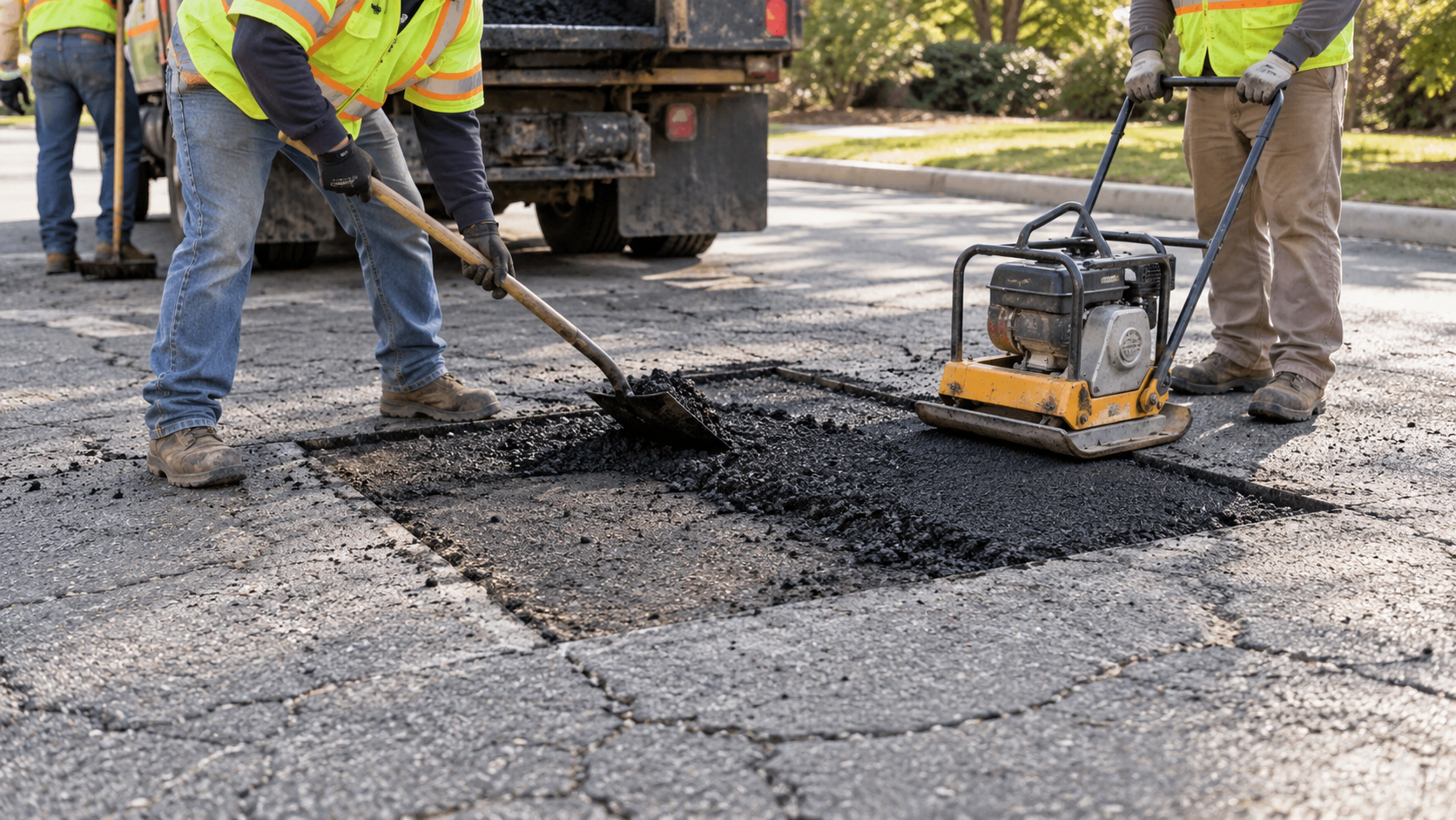 Semi-permanent pothole repair