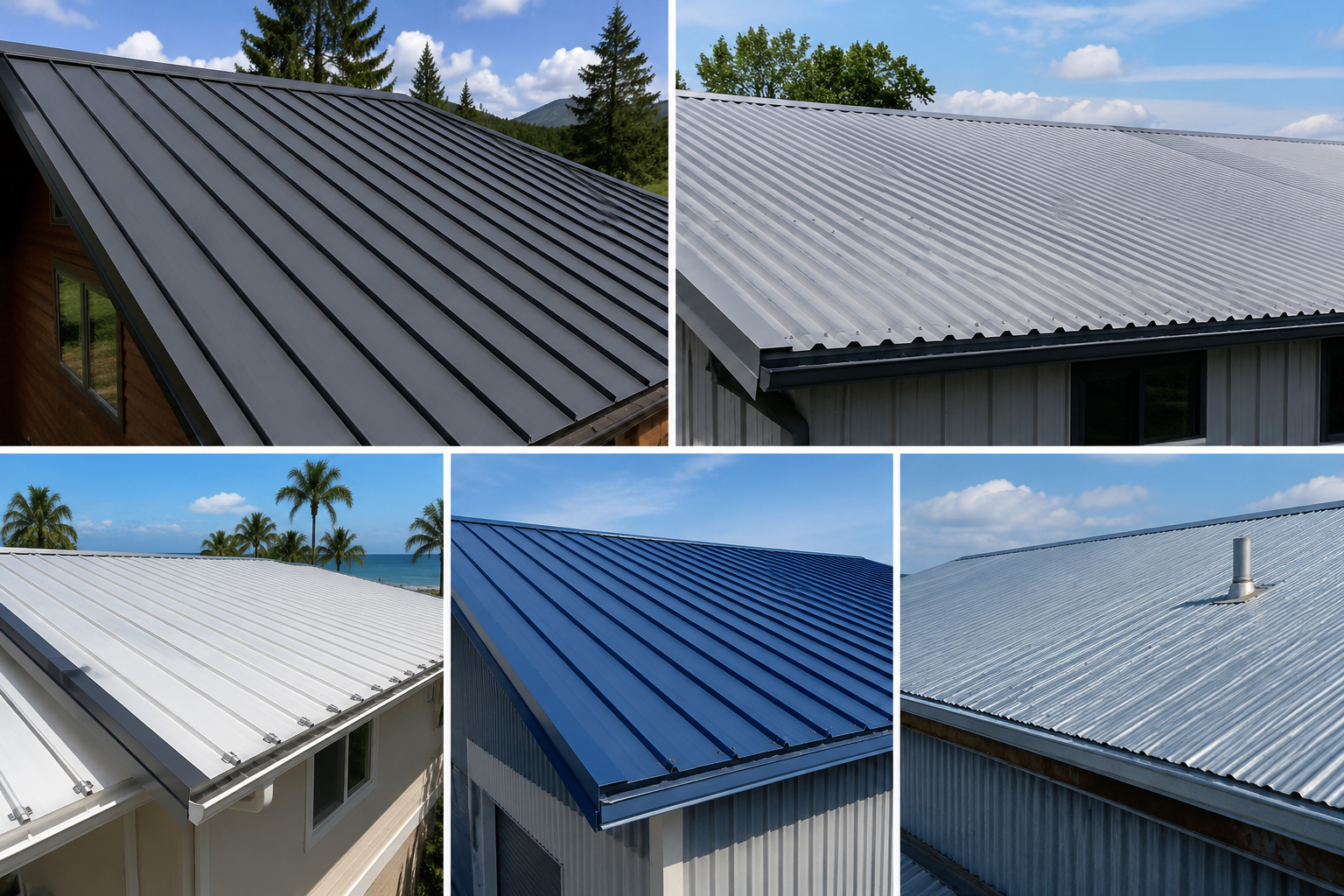 Types of metal roofs